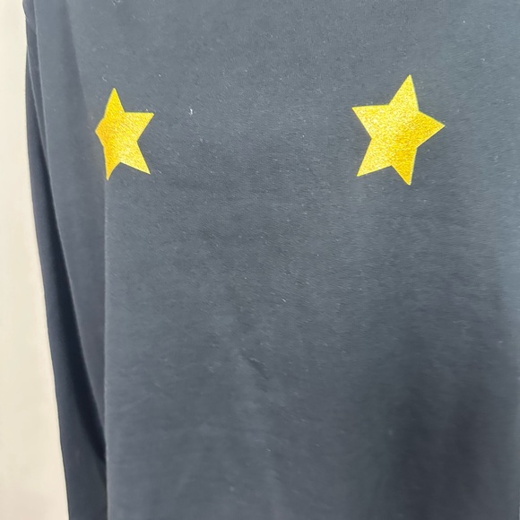 Monki Black Discontinued Cute Glittery Gold Stars Sweatshirt Jumper Top NWT XS-S - Picture 12 of 14